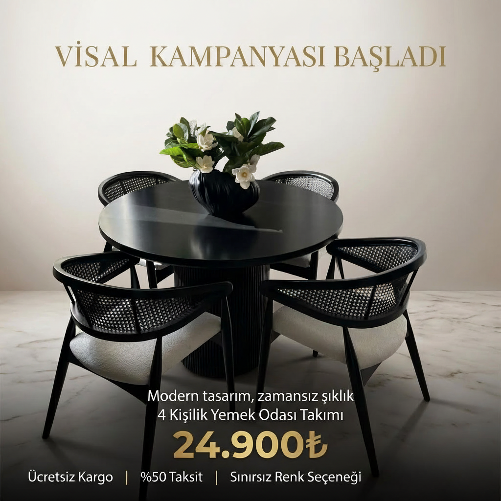 4 Kişilik Yemek Odası Takımı