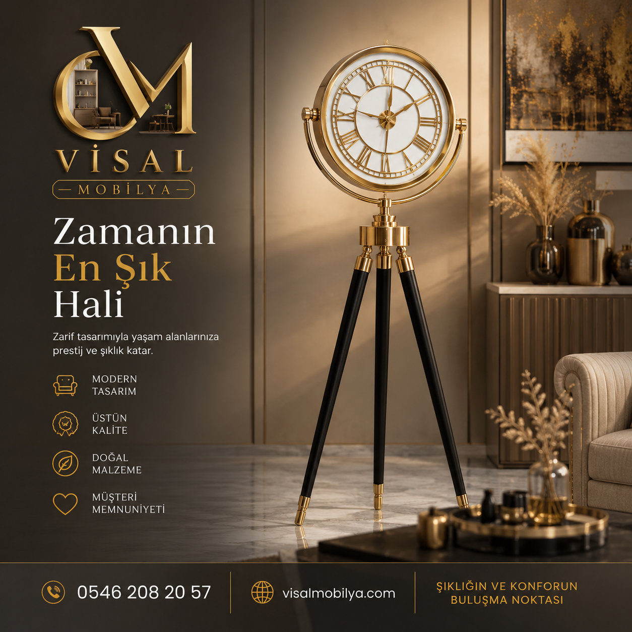 Tripod Ayaklı Saat