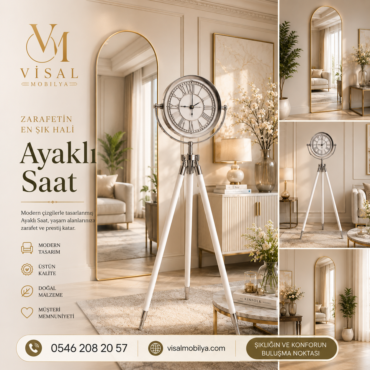 Tripod Ayaklı Saat