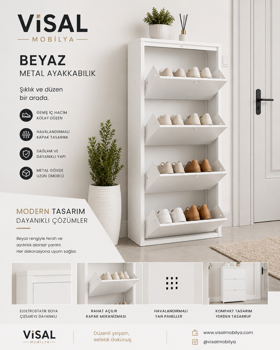 Üçlü Metal Ayakkabilik