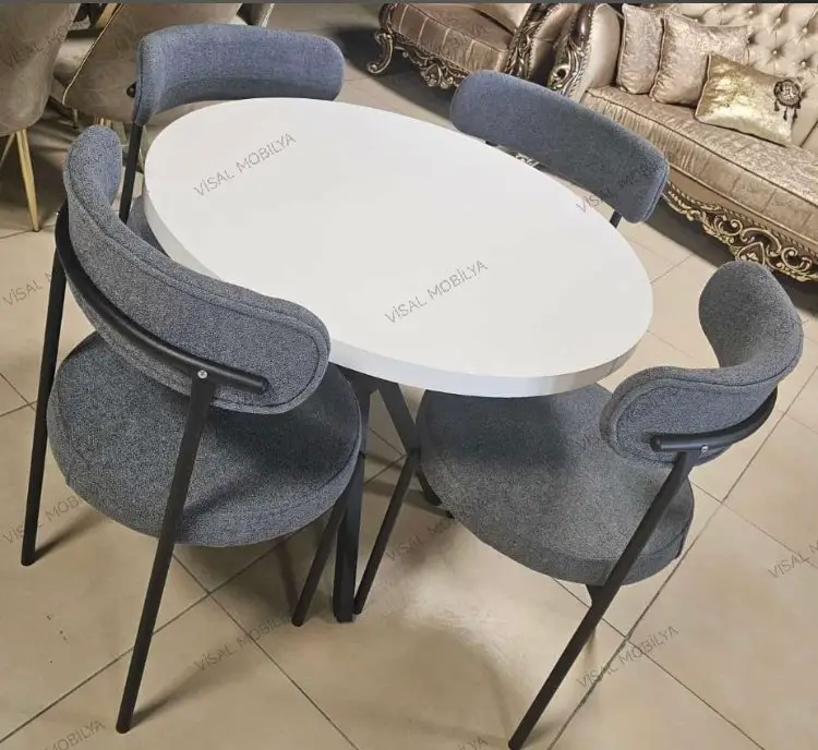 Gloss Mdf Masa Elma Sandalye Takım